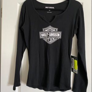 Harley Davidson Women’s black long sleeve shirt